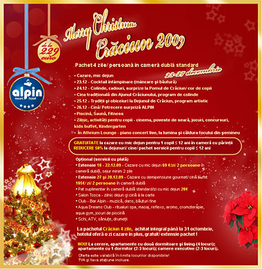 Newsletter oferta craciun alpin