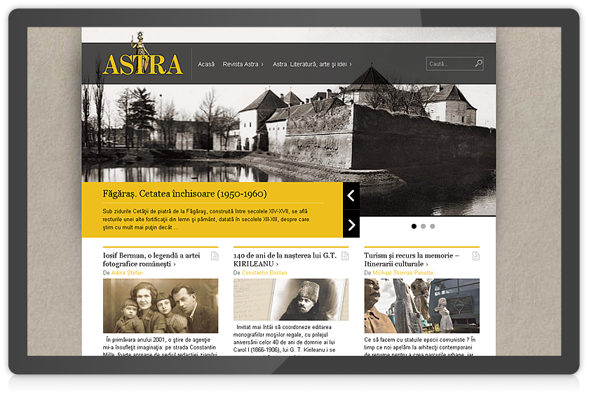 revista-astra.ro site create de inovativ - varianta desktop